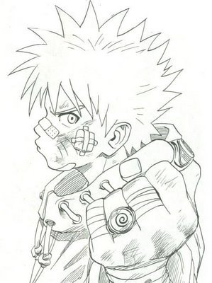 Como desenhar e pintar Naruto de forma facíl,primeira etapa. 
