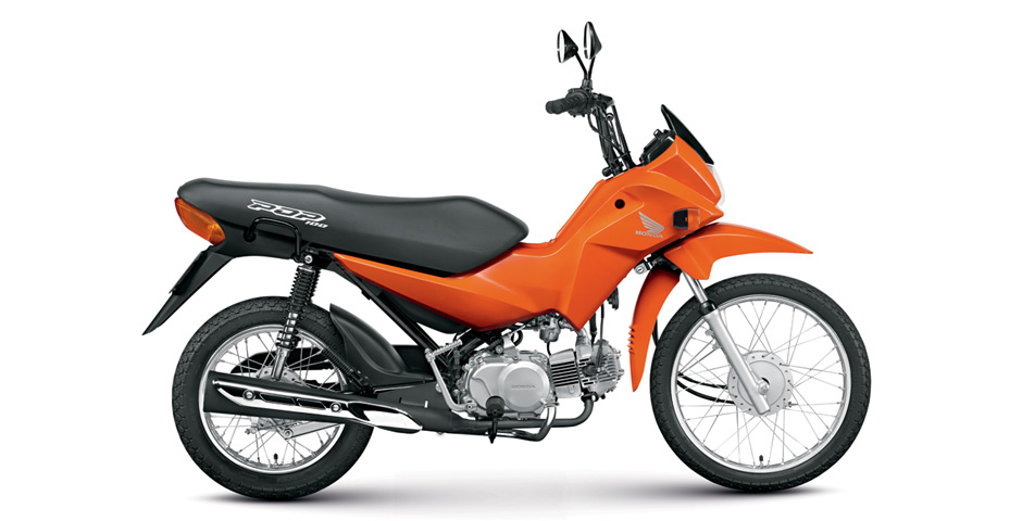 Honda Pop 100 da cor laranja 