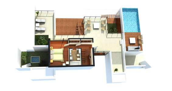 Plantas de casas modernas com piscina 