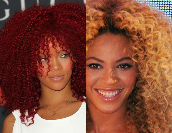 Cabelos Afro Rihanna e Beyonce