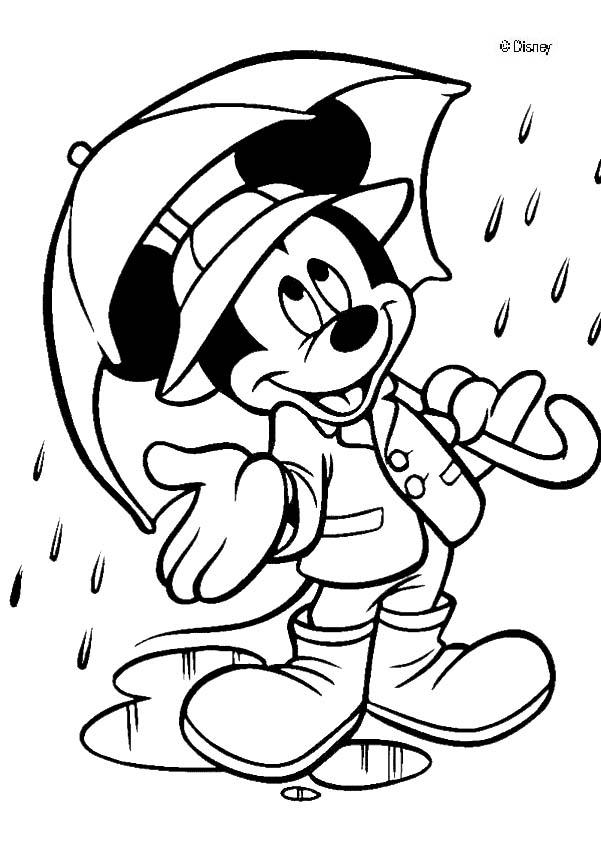 Como Imprimir desenhos Mickey na chuva