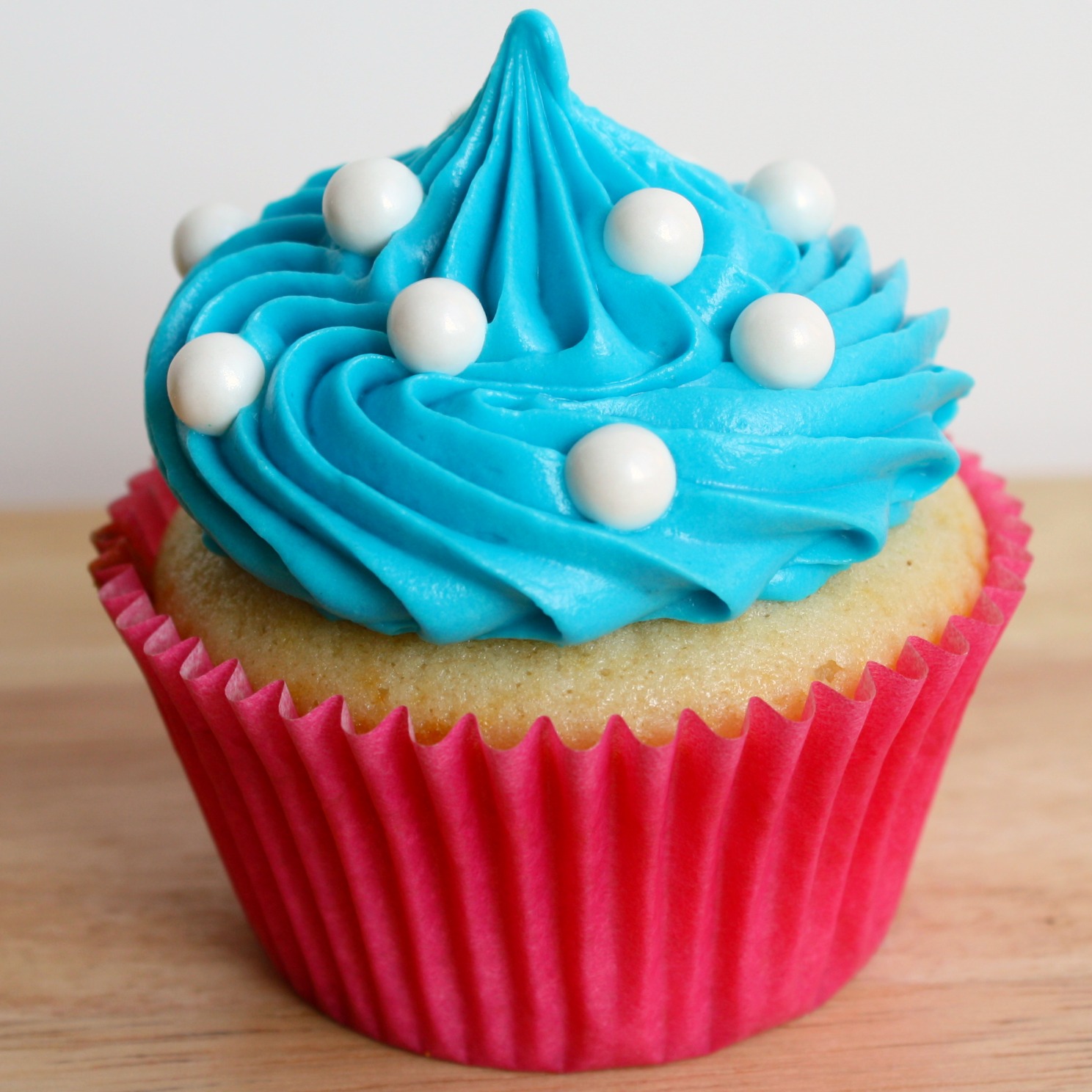 Cupcake azul com cobertura azul 