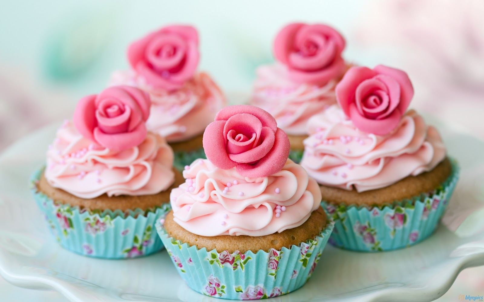Cupcake com rosas 
