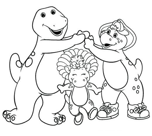 Desenho do Barney Brincando com os amigos