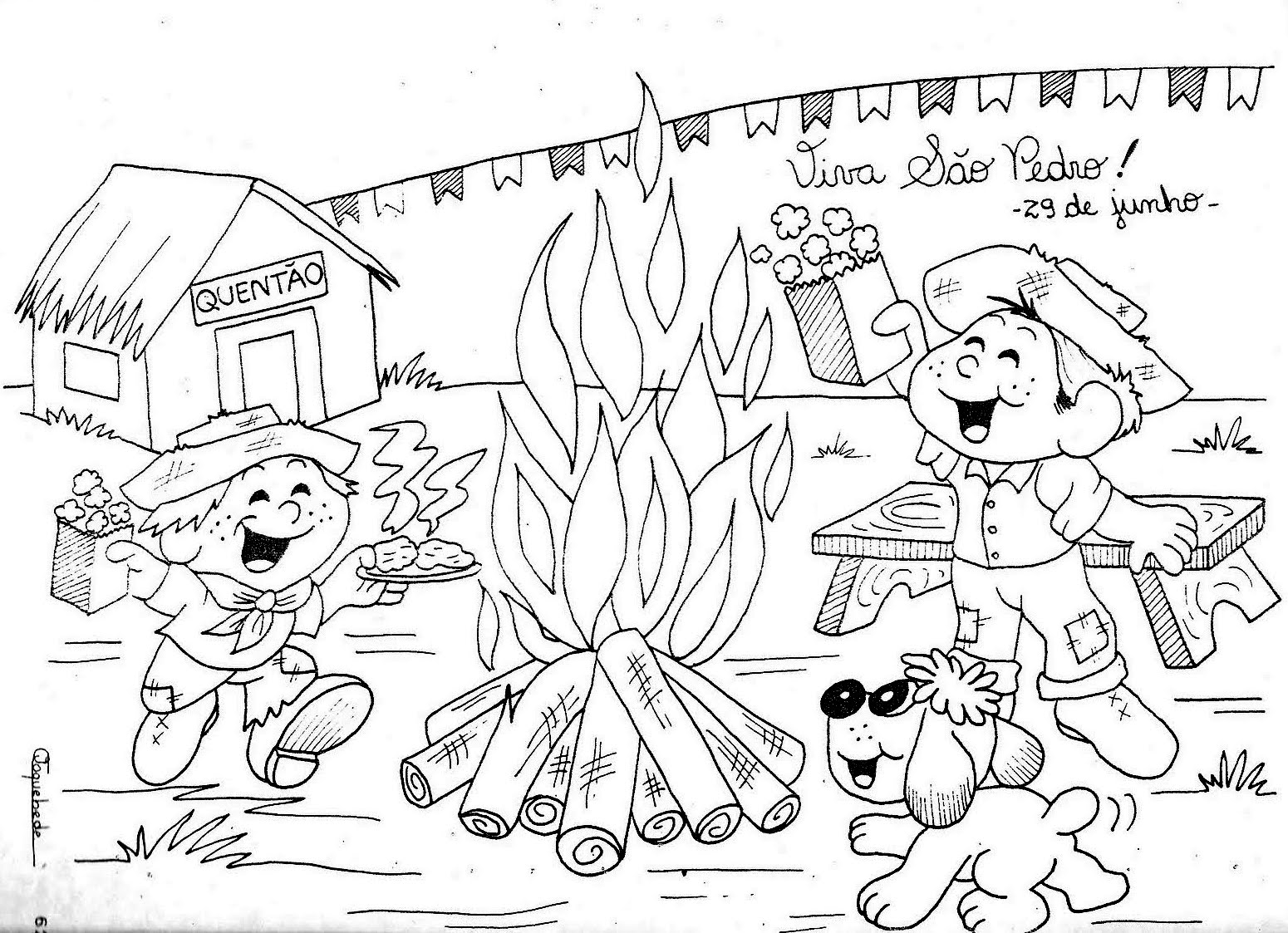 Desenhos para colorir Festa junina