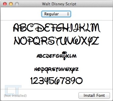 Download de fonte de letras Disney