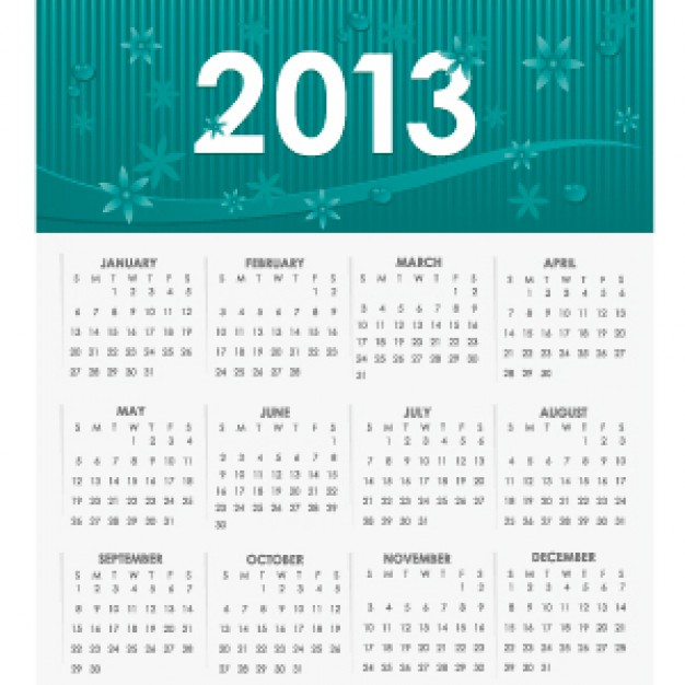 Download calendario 2013 gratis Flores