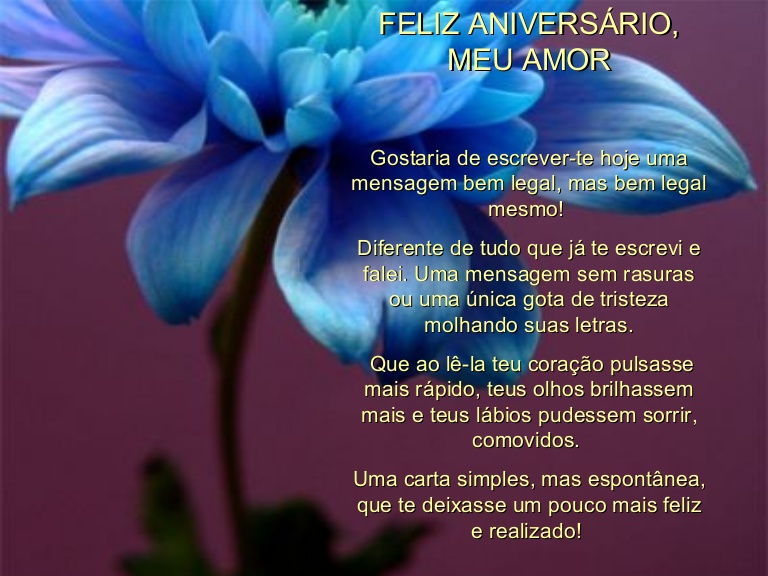Feliz Aniversário amor Flor azul