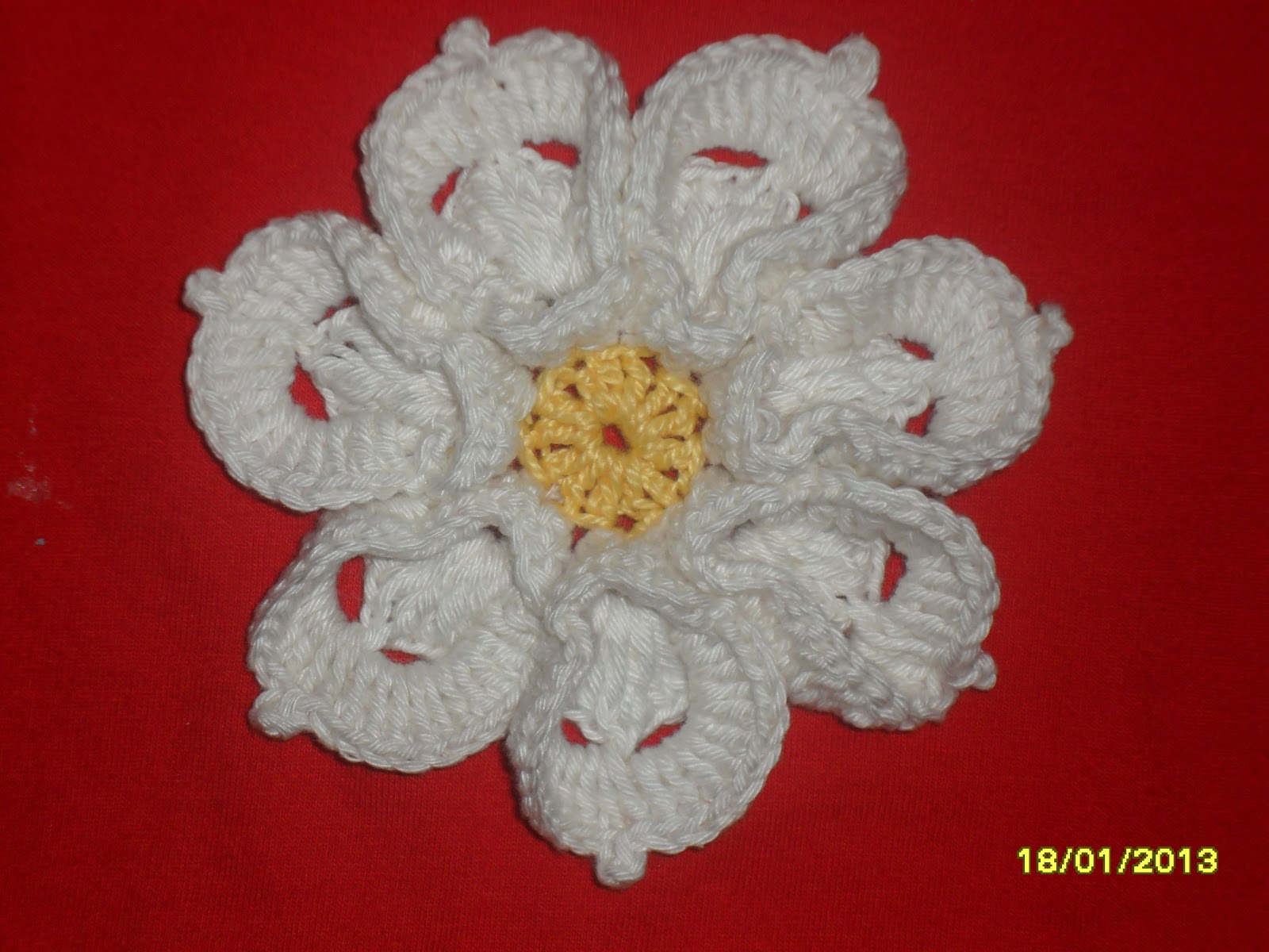 Flores de Crochê branca simples