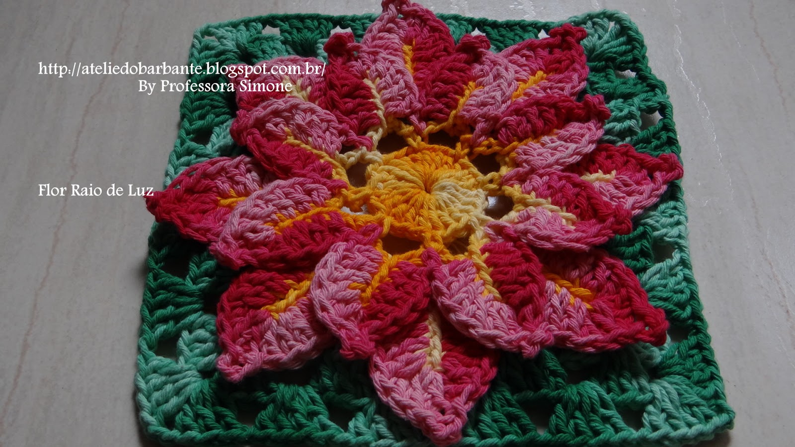 Flores de Croche colorida 