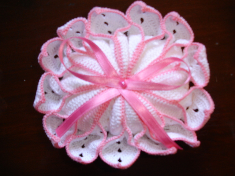 Flores de Crochê com fitas