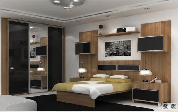 Fotos de móveis planejados para quarto de casal com armario embutido 