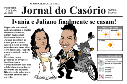 Imagens de convites de casamentos jornal do Casório