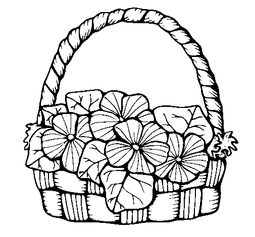 Imagens de flores para colorir e fotos de flores para colorir  cesta de flores