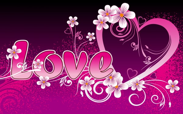 Imagens para Facebook capa de amor Love cor de rosa com flores 