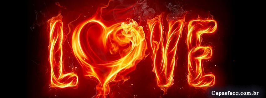 Imagens para Facebook capa de amor Love de fogo 
