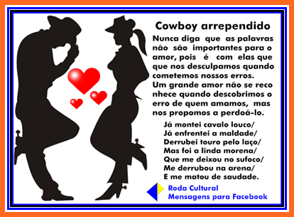 Mensagem para facebook Cowboy