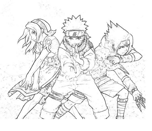 Naruto shippuden para colorir Amigos
