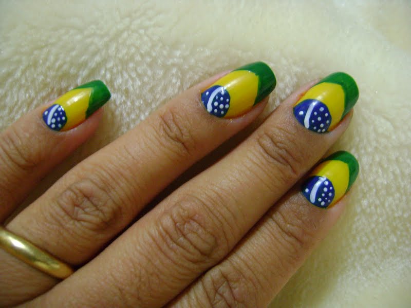 Unhas Decoradas do Brasil bandeira