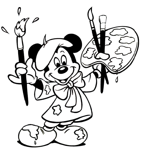 Desenhos para imprimir e colorir Disney- Mickey